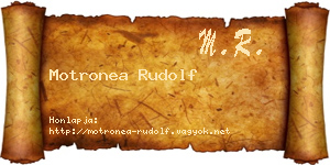 Motronea Rudolf névjegykártya